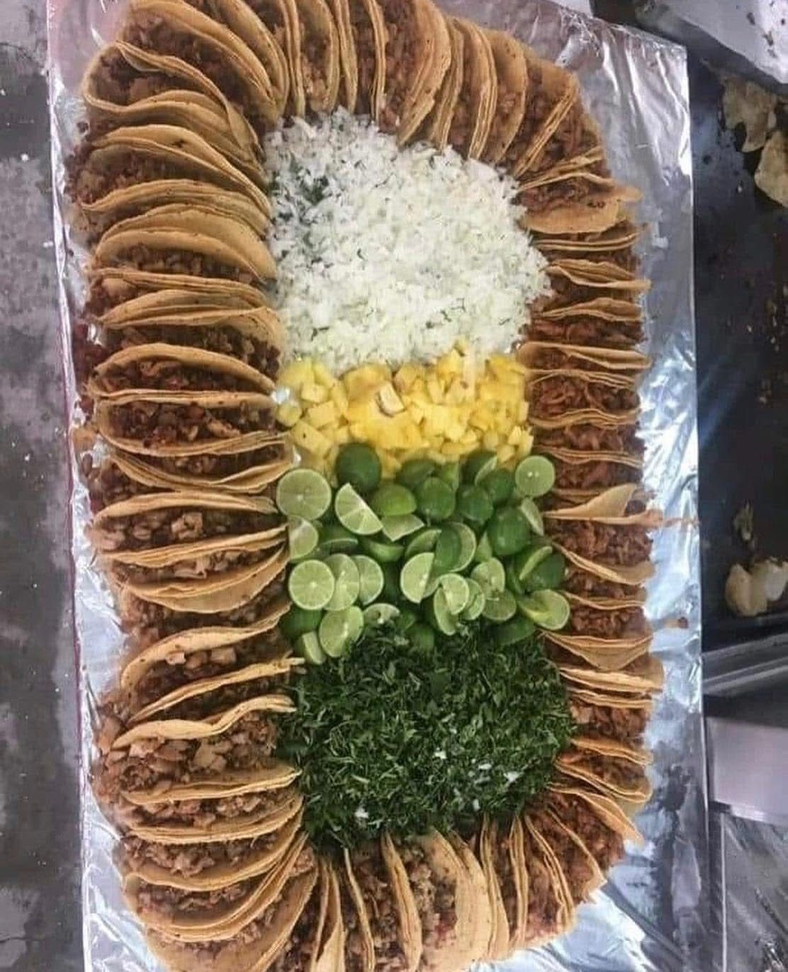 Large-format taco platter